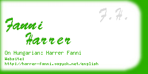 fanni harrer business card